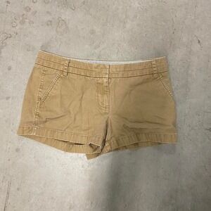 J crew mini shorts micro lowrise mini chino shorts size 6